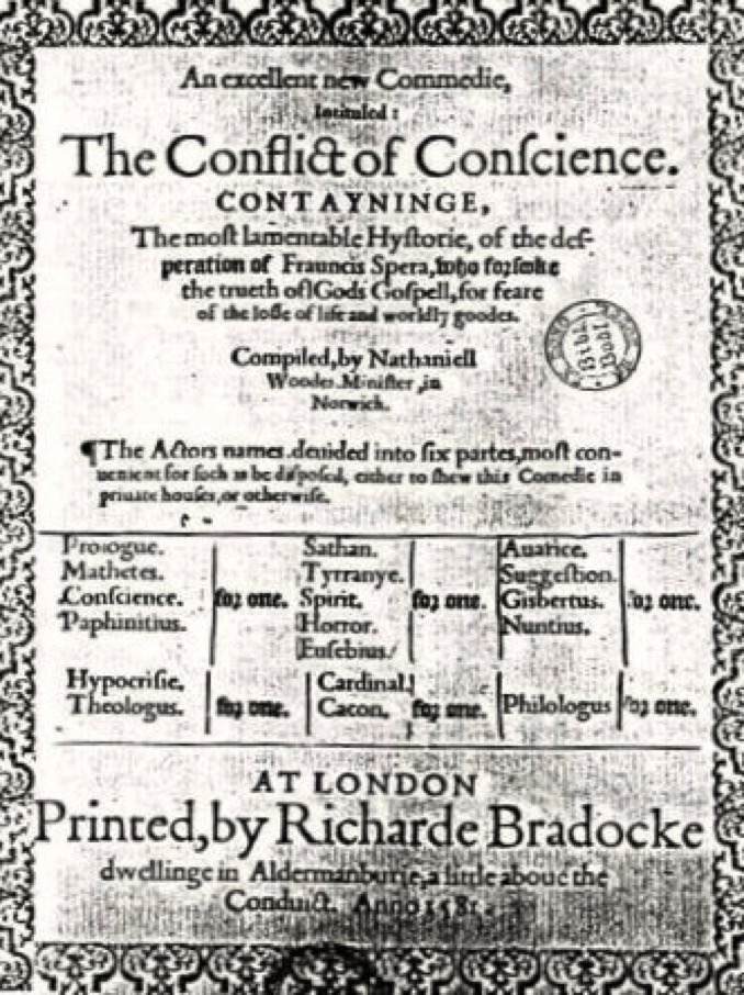 The Conflict of Conscience 
(1581)